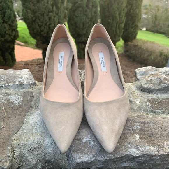 M. M. Lafleur Nude Beige Suede The Lillian Pump - Picture 2 of 7